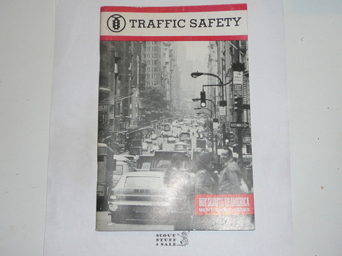 Traffic Safety Merit Badge Pamphlet, Type 9, Red Band Cover, 5-86 Printing