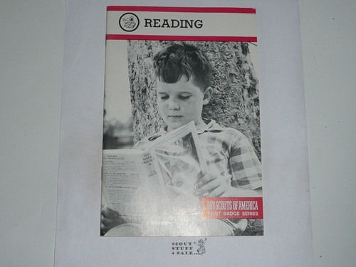 Reading Merit Badge Pamphlet, Type 9, Red Band Cover, 1-88 Printing