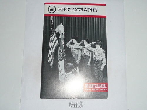 Photography Merit Badge Pamphlet, Type 9, Red Band Cover, 8-88 Printing