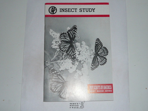 Insect Study Merit Badge Pamphlet, Type 9, Red Band Cover, 11-86 Printing