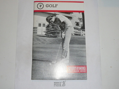 Golf Merit Badge Pamphlet, Type 9, Red Band Cover, 4-88 Printing