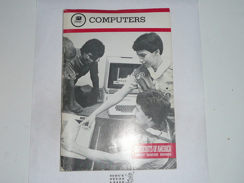 Computers Merit Badge Pamphlet, Type 9, Red Band Cover, 1-84 Printing