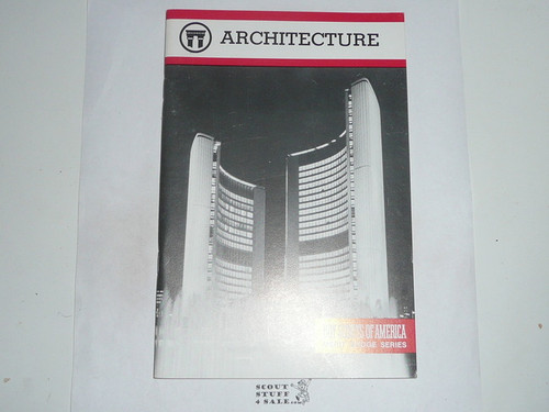 Architecture Merit Badge Pamphlet, Type 9, Red Band Cover, 3-88 Printing