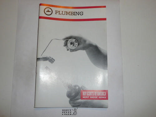 Plumbing Merit Badge Pamphlet, Type 8, Green Band Cover, 11-89 Printing