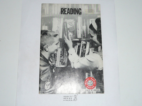 Reading Merit Badge Pamphlet, Type 7, Full Picture, 7-66 Printing