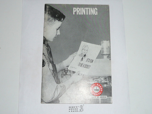 Printing Merit Badge Pamphlet, Type 7, Full Picture, 12-70 Printing