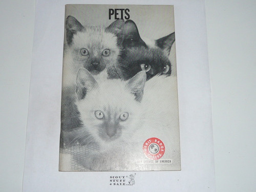Pets Merit Badge Pamphlet, Type 7, Full Picture, 11-69 Printing