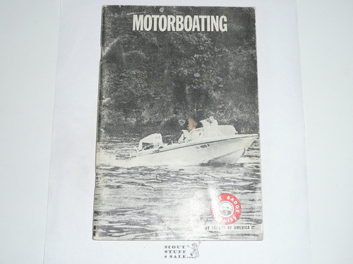 Motorboating Merit Badge Pamphlet, Type 7, Full Picture, 6-66 Printing