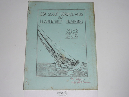 1940's Sea Scout Service Aids for Leadership Training, Talks Part 2 #23