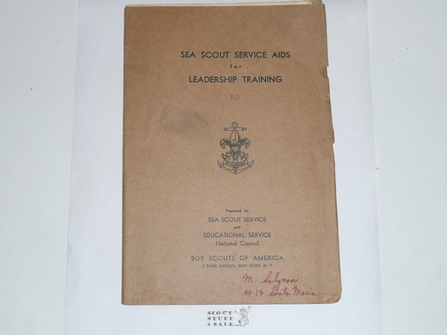 1930's Sea Scout Service Aids For Leadership Training #15