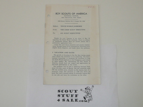 1958 Professional Bulletin, 1959 World Jamboree