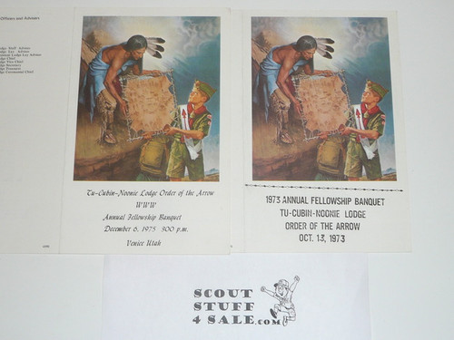 1973 and 1975 Order of the Arrow Tu-Cubin-Noonie Event Programs