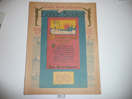 1919 Lone Scout Magazine, January 04, Vol 8 #11