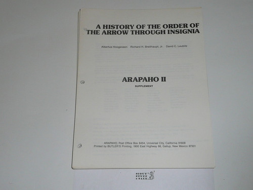 Arapaho II Supplement, missing cover