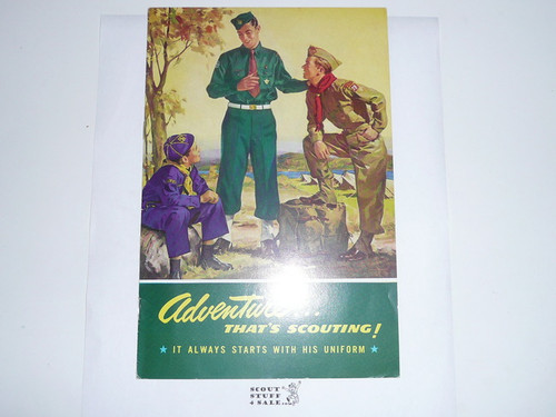 Adventure That's Scouting, 1950's Uniform Full Color Promotional Brochure