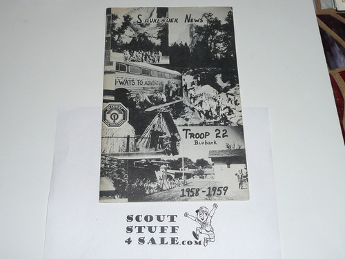 1958-1959 Troop 22 Burbank Activities Report