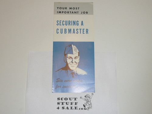 1958 Securing a Cub Master Brochure, 1-69 Printing