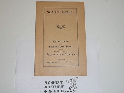 1920 Requirements for the Second Class Scout, Scout Helps