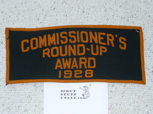 1928 Commissioner's Round-up Award Felt Pennant