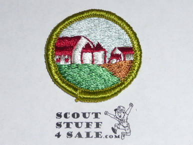 Farm Arrangement - Type G - Fully Embroidered Cloth Back Merit Badge (1961-1971)