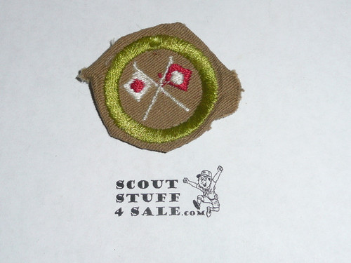 Signaling - Type D - Fine Twill Merit Badge (1942-1946)