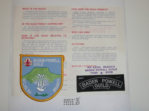 Baden Powell Guild Flier and 2 Patches
