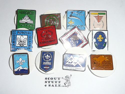 1987-1988 Boy Scout World Jamboree Commemorative Pin Set