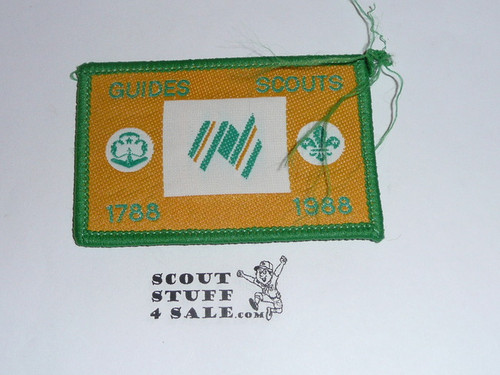 1987-1988 Boy Scout World Jamboree Guides Scouts Woven Patch