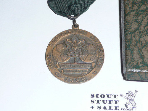 1929 Boy Scout World Jamboree USA Contingent Medal in the Presentation Box