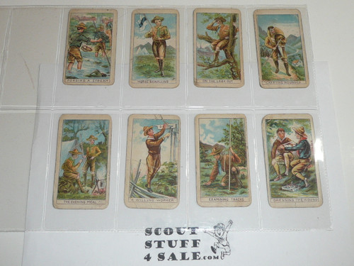 Fisher Candy Company, Philadelphia Pa, Boy Scout Card Series of 24, COMPLETE set, 1910