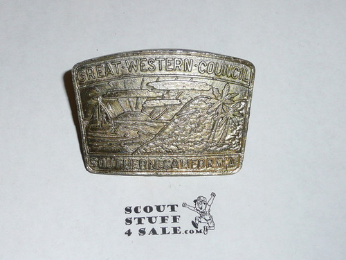 Great Western Council Brass finished Metal Neckerchief Slide