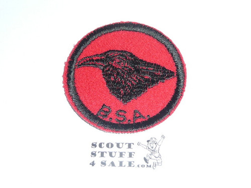 Raven Patrol Medallion, Felt w/BSA black/White ring back, 1940-1955