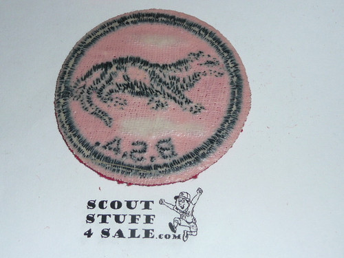 Otter Patrol Medallion, Red Twill with gum back, 1955-1971