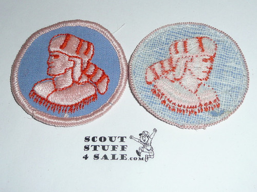 Frontiersman Patrol Medallion, Blue Twill with gauze back, 1972-1989