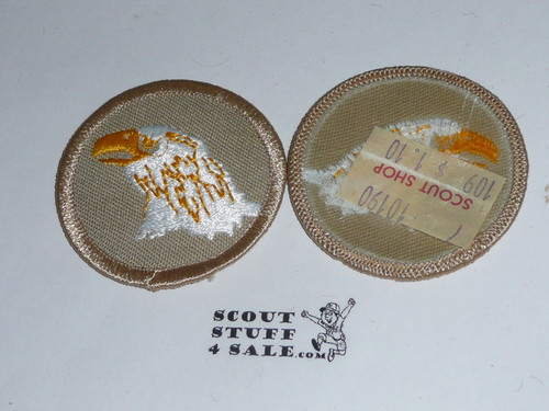 Eagle Patrol Medallion, Tan Twill with plastic back, 1989-2002
