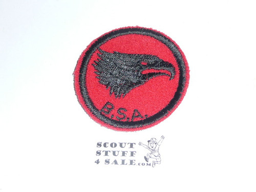 Eagle Patrol Medallion, Felt w/BSA black/White ring back, 1940-1955