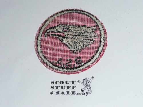 Eagle Patrol Medallion, Felt w/BSA black/White ring back, 1940-1955