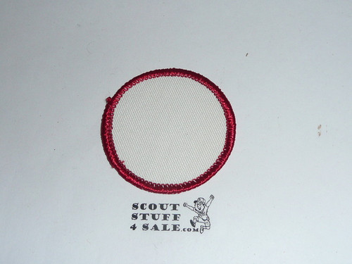 Blank Patrol Medallion, White Twill with gauze back, 1972-1989
