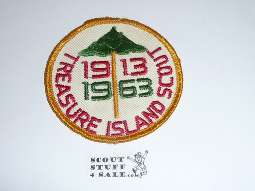 Treasure Island Scout Camp 50th Anniversary Patch 1963