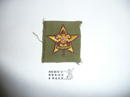 Star Rank Patch - 1946-1954 - Khaki Twill Type 10E - used