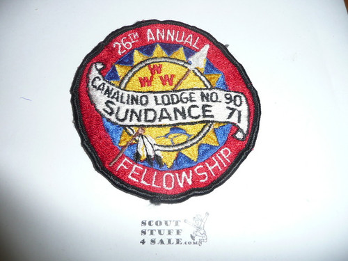 Order of the Arrow Lodge #90 Canalino 1971 Sundance Patch - Used