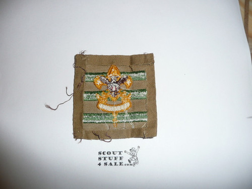 Junior Assistant Scoutmaster Patch - 1942-1945 - Fine Twill Tall Crown (J4) - Used