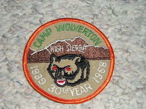 1968 Camp Wolverton Patch - Southern California Scouting