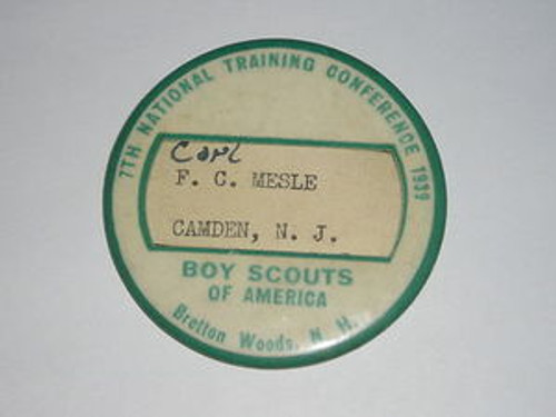 1939 National Professional Training Conf Button - Scout