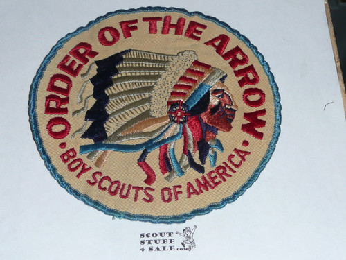 Order of the Arrow Multi color Indian Head Logo Jacket Patch, original non-plastic backed, used