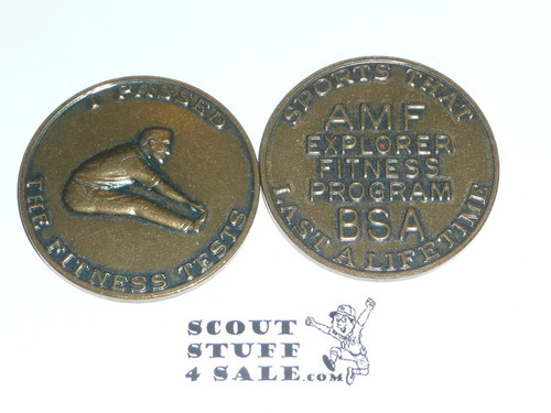 AMF Explorer Boy Scout Fitness Program Coin / Token, I played Dick Weber
