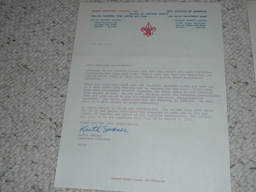 Great Western Council, 1973 Letter on Council Stationary #2