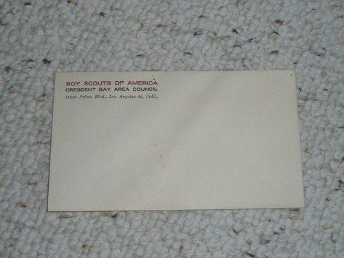 Crescent Bay Area Council, 1970's  council envelope