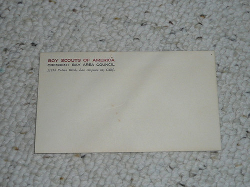 Crescent Bay Area Council, 1970's  council envelope