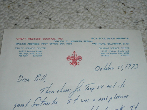 Great Western Council, 1973 Letter on Council Stationary
